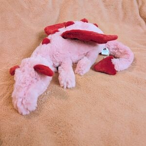 Jellycat Heart Dragon in Pink and Red, Hard To Find